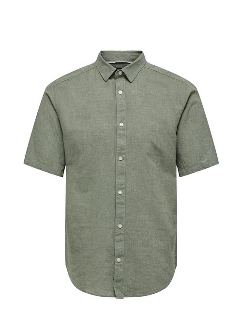 ONLY & SONS | Onscaiden Life Ss Solid Linen Blend Noos | XXL