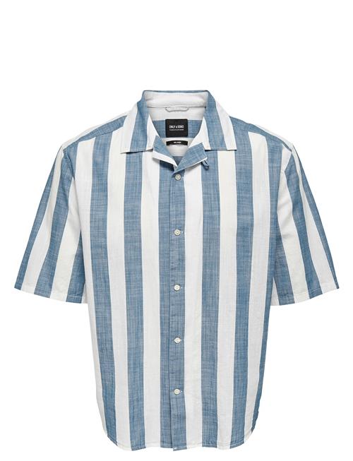 ONLY & SONS | Onstes Rlx Ctn Slub Stripe Ss Shirt | M