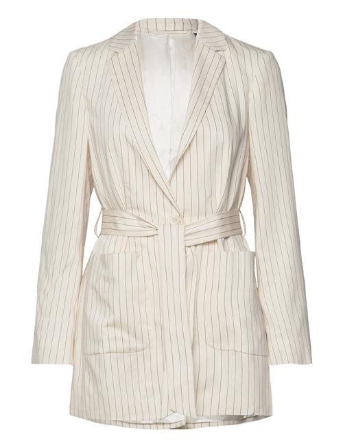 GANT | D2. Pinstripe Belted Blazer | 40