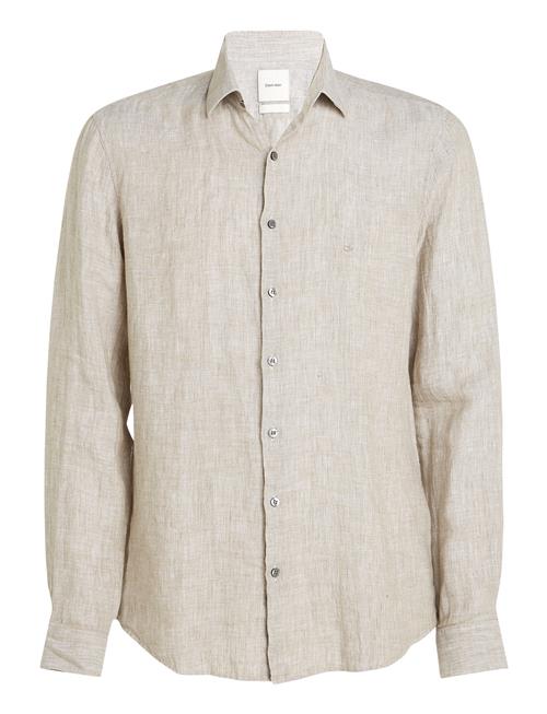 Calvin Klein | Linen Solid Slim Shirt | 40