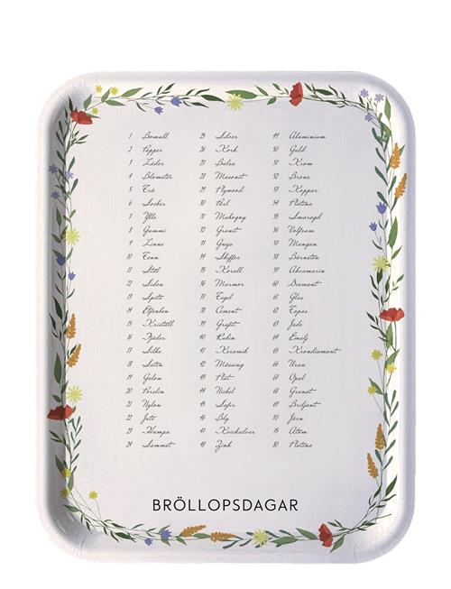 Kunskapstavlan® | Bricka Bröllopsdagar | 33X43CM