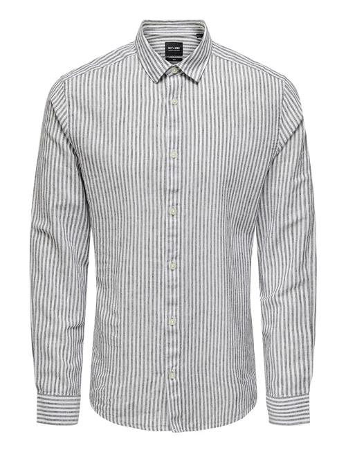 ONLY & SONS | Onscaiden Ls Stripe Linen Shirt 6601Noos | M