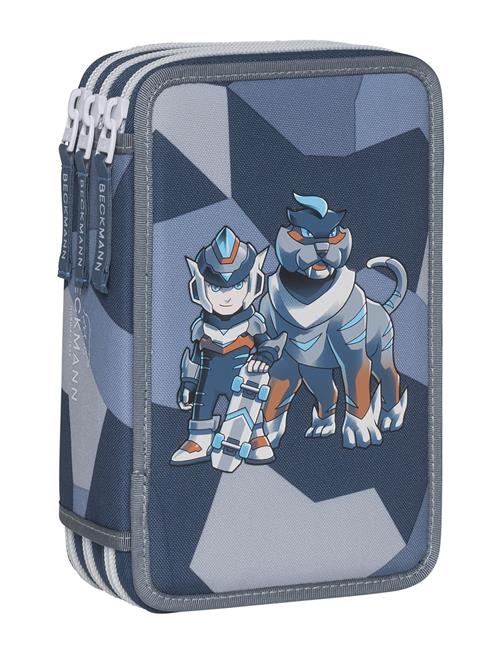 Beckmann Norway | Three Section Pencil Case W/Content, Tiger Race | ONE SIZE