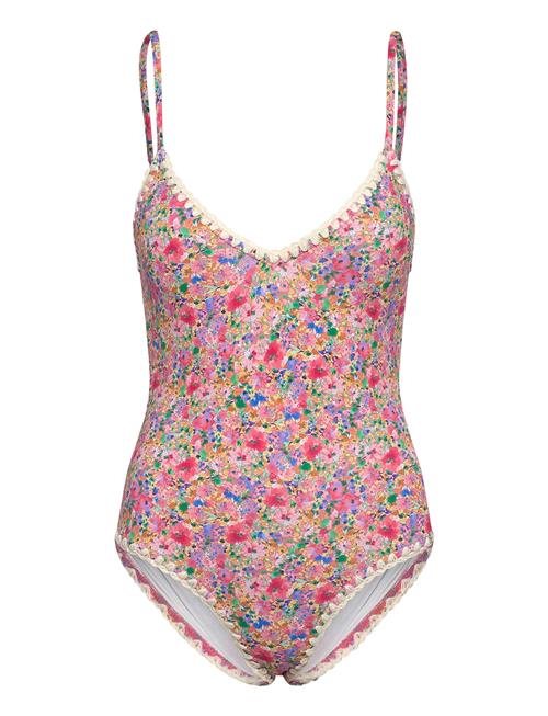 Malina | Nila V-Neck Crochet Trimmed Swimsuit | XS