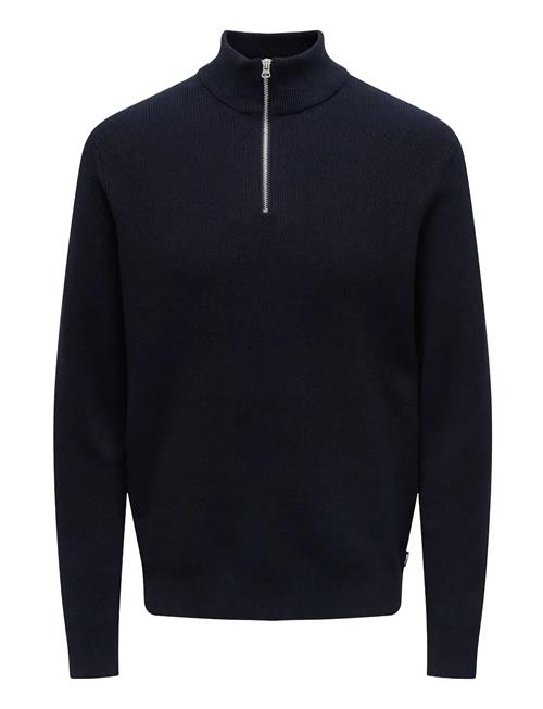 ONLY & SONS | Onsphil Reg 12 Struc Half Zip Knit Noos | L