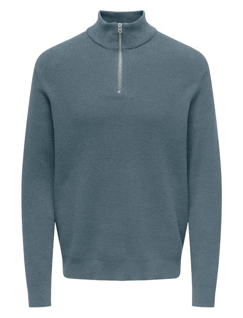 ONLY & SONS | Onsphil Reg 12 Struc Half Zip Knit Noos | XL