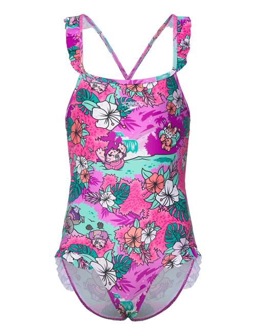 Speedo | Girls Learn To Swim Printed Frill Thinstrap | 6-9