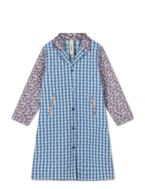 Juna | Bæk&Bølge Beate Coat M/L Blå/Støvet Rød | M/L