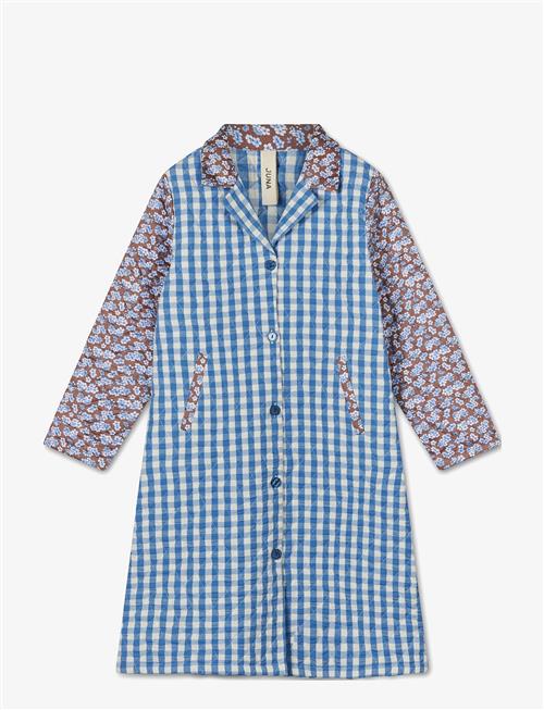 Juna | Bæk&Bølge Beate Coat M/L Blue/Dusty Red | M/L