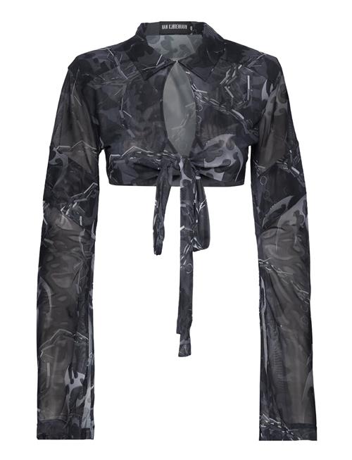 HAN Kjøbenhavn | Camo Mesh Wrap Top | 36