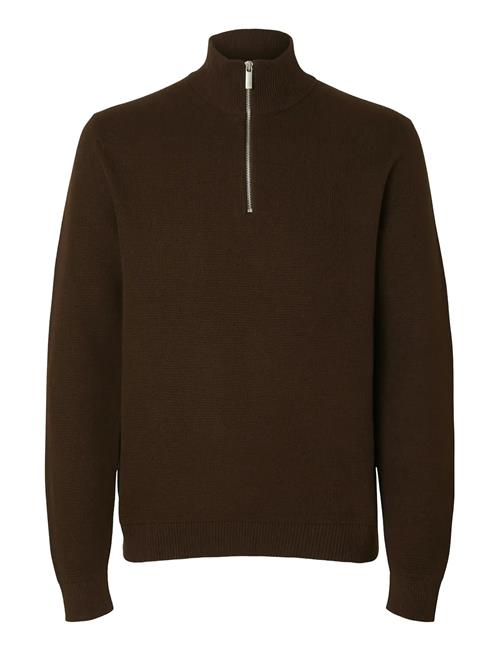 Selected | Slhdane Ls Knit Structure Half Zip Noos | S