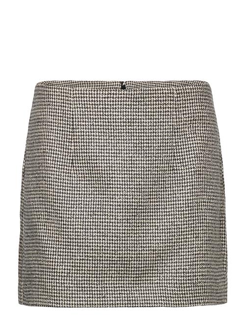 Mango | Houndstooth Straight Mini-Skirt | 36
