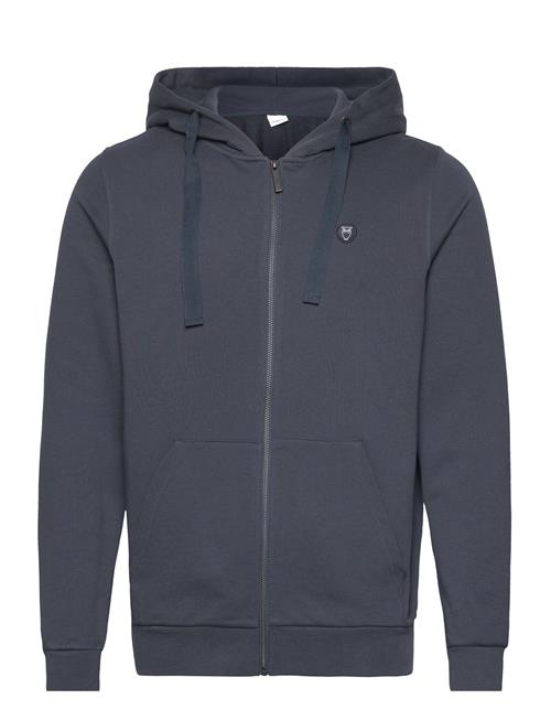 Knowledge Cotton Apparel | Ask Regular Zip Hood Kangaroo Badge | XXL