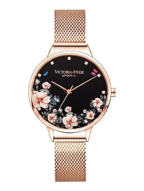 Victoria Hyde Analogt ur  rosa guld / sort