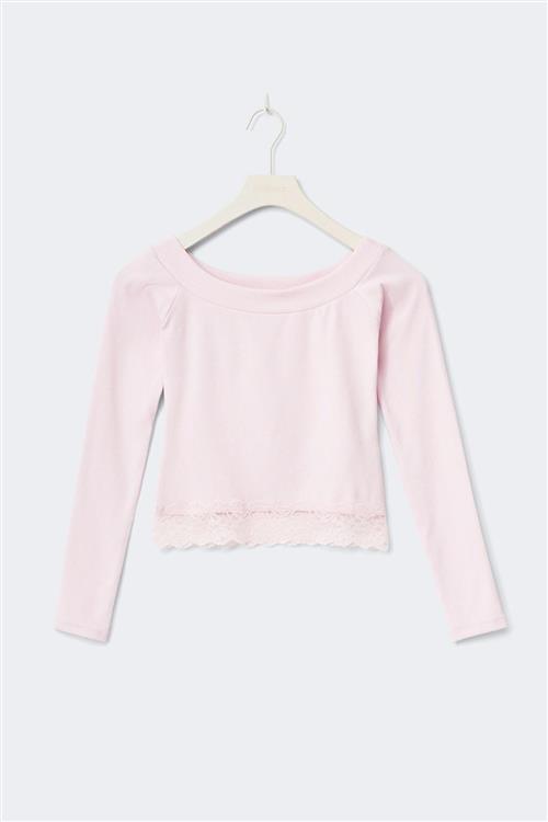 Gina Tricot - 14+ off shoulder top - Toppe - Lyserød - L - Dame