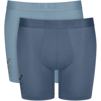 Sloggi 2P SLG Base Soft Short Blå Mønster X-Large Herre