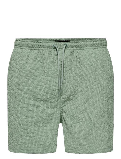 ONLY & SONS | Onsted Life Solid Seersucker Swim Noos | S