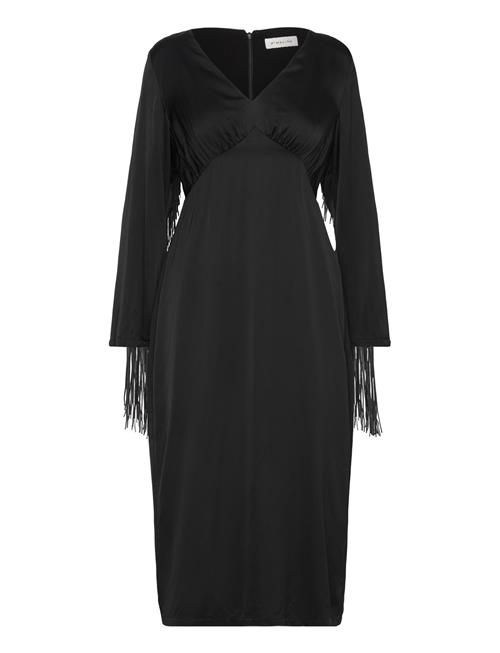 Malina | Sasha V-Neck Fringe Midi Dress | S