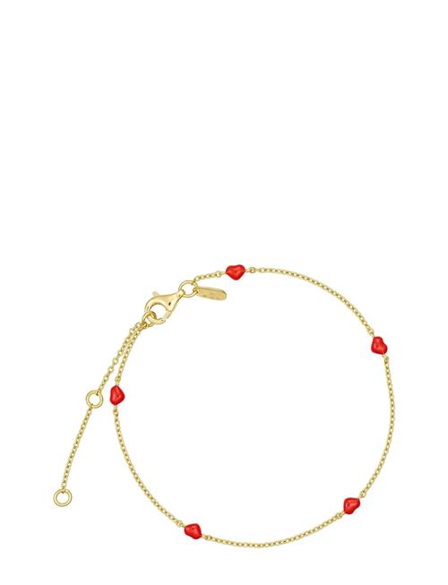 Design Letters | Little Big Love Multiple Hearts Bracelet - Goldplated | ONE SIZE