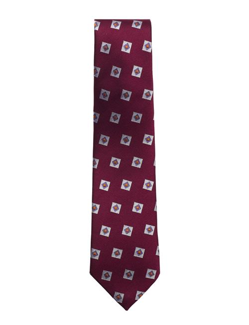 AN IVY | Burgundy Triple Square Silk Tie | ONE SIZE