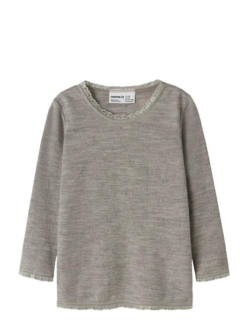 name it | Nmfwang Wool Needle Ls Top Solid Noos | 98