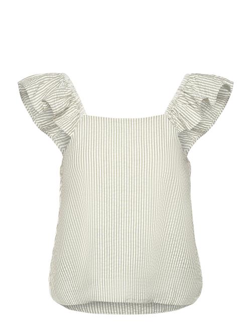 Selected | Slfvittoria Striped Ruffle Sleeve Top B | 40