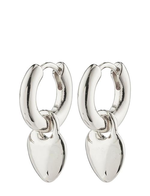 Pilgrim | Sophia Heart Hoops Silver-Plated | ONE SIZE