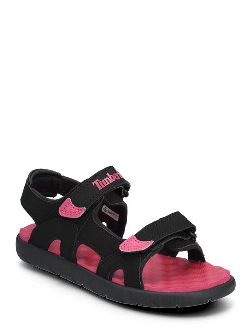 Timberland | Perkins Row Backstrap Sandal Black W Bright Pink | 18.5