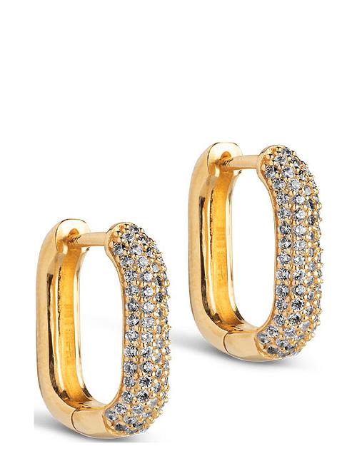 Enamel Copenhagen | Sparkling Square Hoops 15 Mm | ONE SIZE