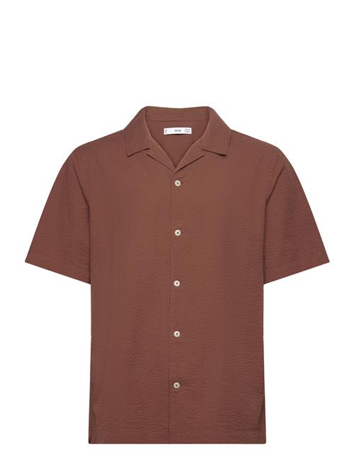 Mango | Regular-Fit 100 Seersucker Cotton Shirt | S