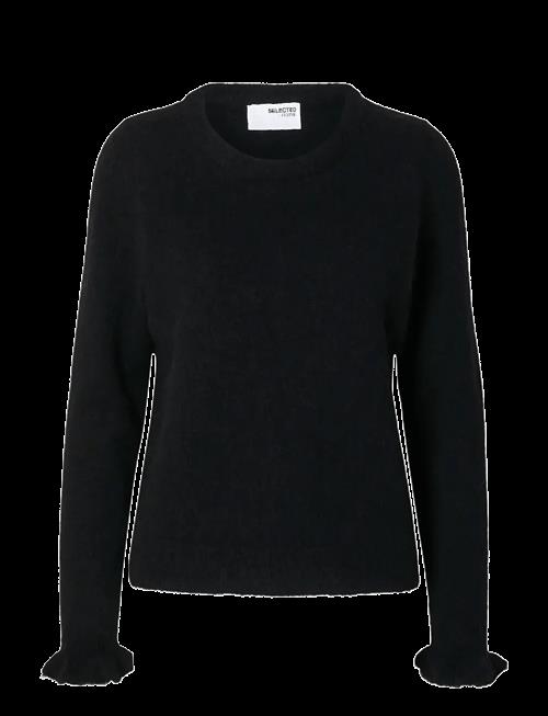Selected | Slflulu Ls Knit Frill Cuff O-Neck Noos | S