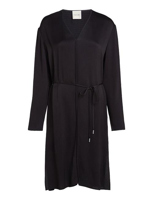 Calvin Klein | Hammered Satin V Neck Dress | 36