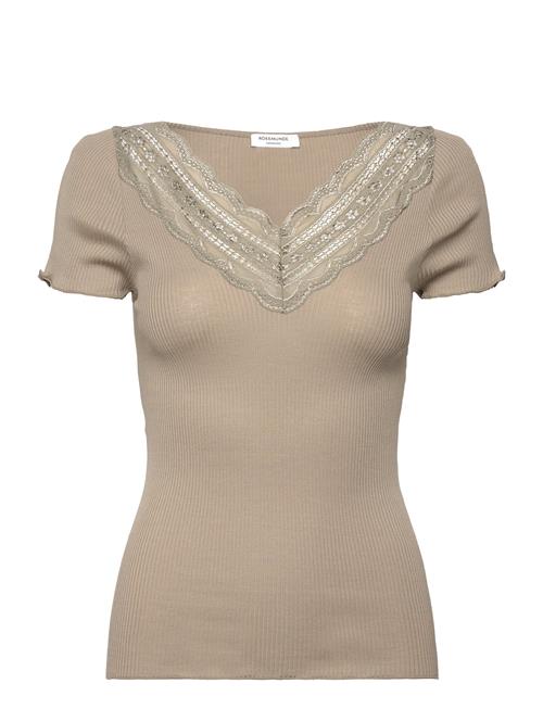 Rosemunde | Rwbenita Silk Ss V-Neck T-Shirt | XL