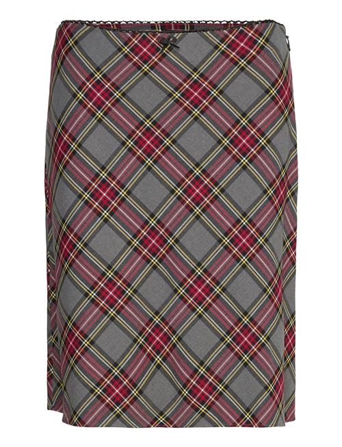 Mango | Check Skirt With Lace Finish | 34