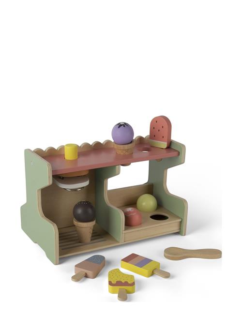 Dantoy | Ice Cream Shop Wood In Gift Box 12 Parts | 36X19.5X21CM