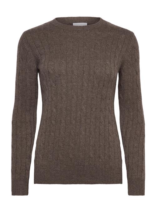 Davida Cashmere | O-Neck Cable Sweater | S
