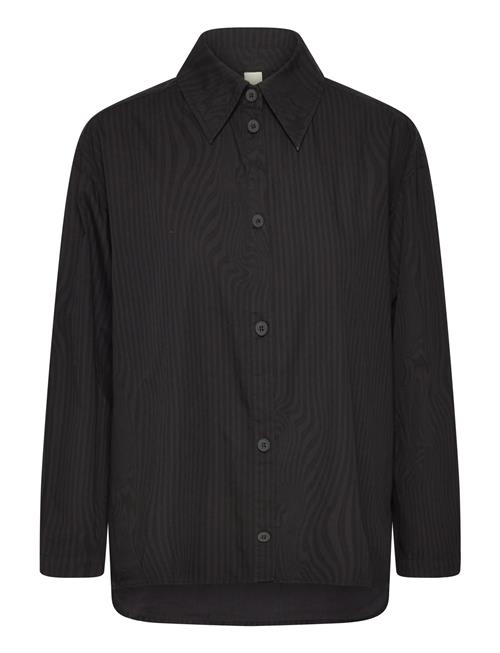 Brixtol Textiles | Stella Dark Navy White Stripe | S