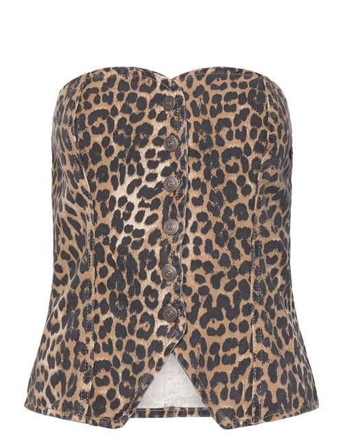 Mango | Leopard-Print Corset Top | XS