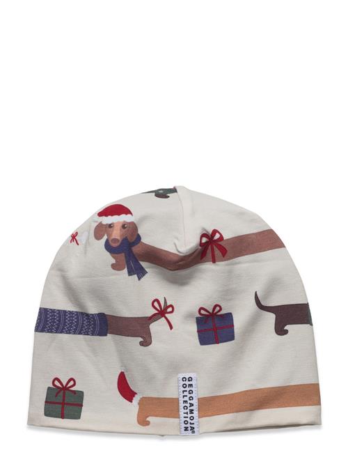 Geggamoja | Bamboo Beanie Fleece Santa Dogs | 6-12M