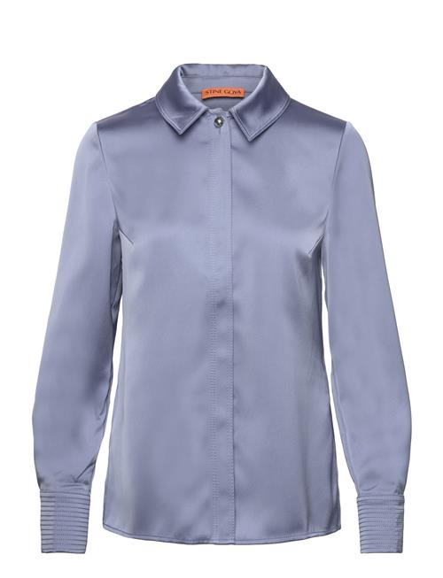 STINE GOYA | Collared Fitted Shirt, 2261 Satin | M