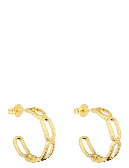 Design Letters | Square Link Hoop (Set Of 2 Pcs) Goldplated | ONE SIZE