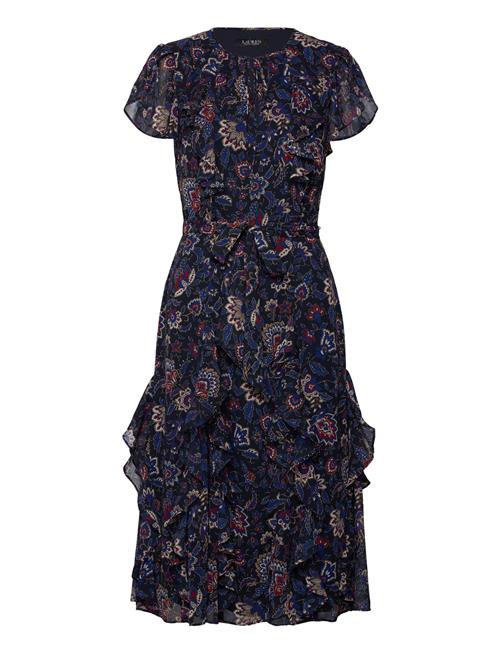 Lauren Ralph Lauren | Floral Ruffle-Trim Georgette Dress | 34