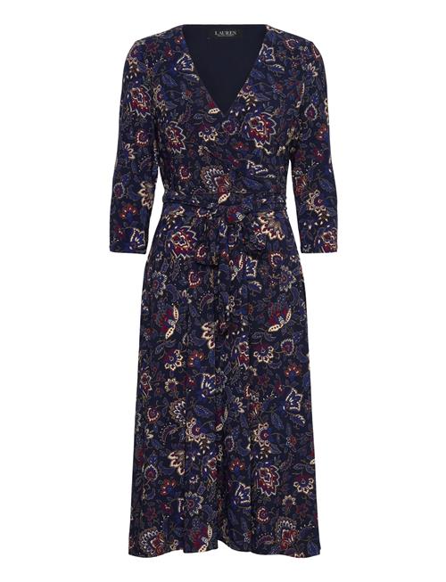 Lauren Ralph Lauren | Floral Surplice Stretch Jersey Dress | 34