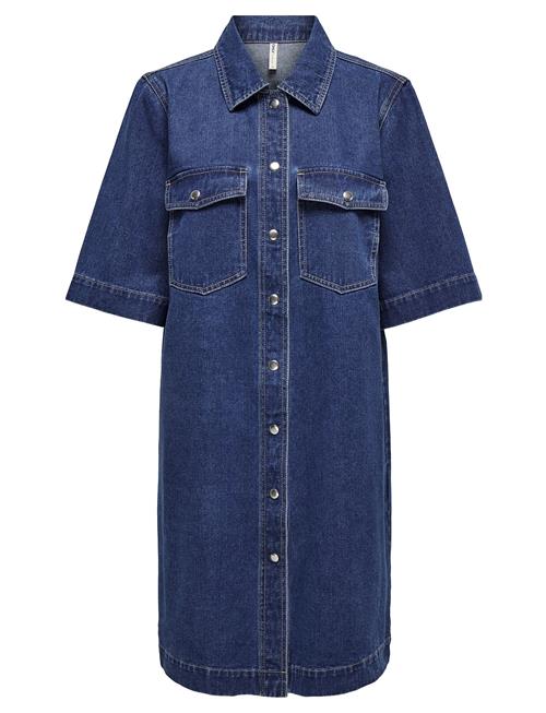 ONLY | Onlbelle S/S Button Dress Dnm Gua Noos | XS