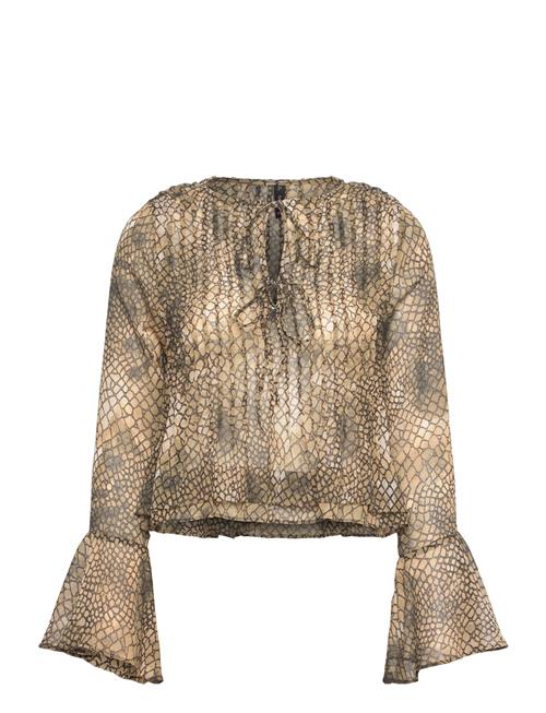 Mango | Puffed-Sleeve Printed Shirt | S