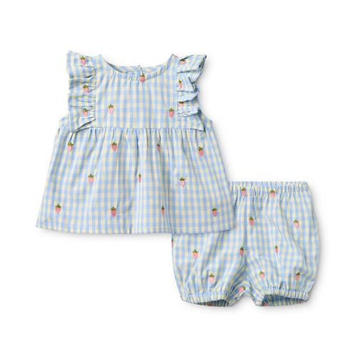 Flöss Mille Baby-sæt Sky Berry Gingham  Sky Berry Gingham 74 cm  Blå  74 cm  kvinde