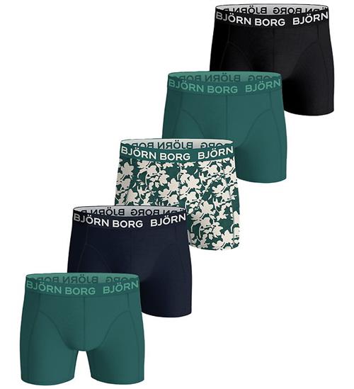 Björn Borg Boxershorts - 5-pak - Stretch - Grøn/Blå/Sort/Beige