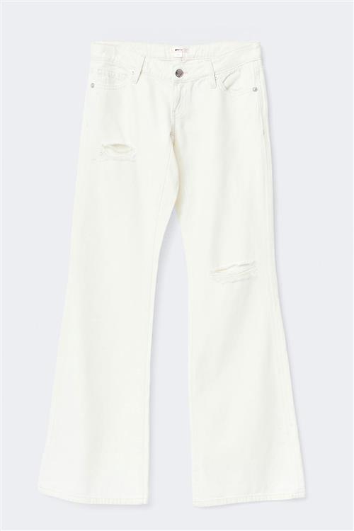 Gina Tricot - 14+ hip hug loose jeans tall - loose jeans - Hvid - L - Dame