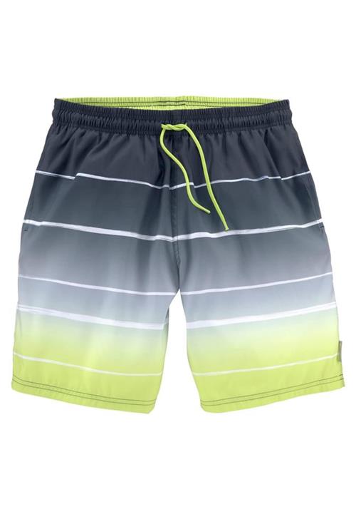 BENCH Boardshorts  lemon / antracit / kiwi / hvid
