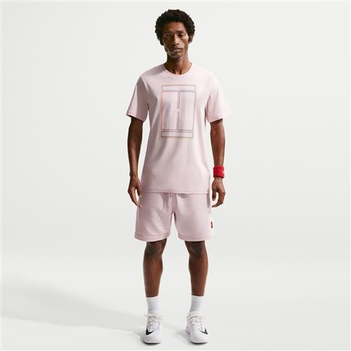 NikeCourt Heritage Dri-FIT-tennisshorts i fleece til mænd - Pink